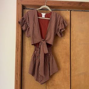 STORIA front tie romper